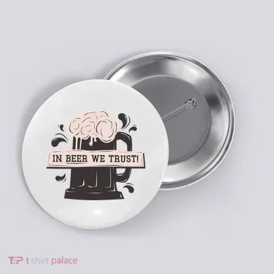 In Beer We Trust Button