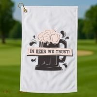 In Beer We Trust Golf Towel thumb 1