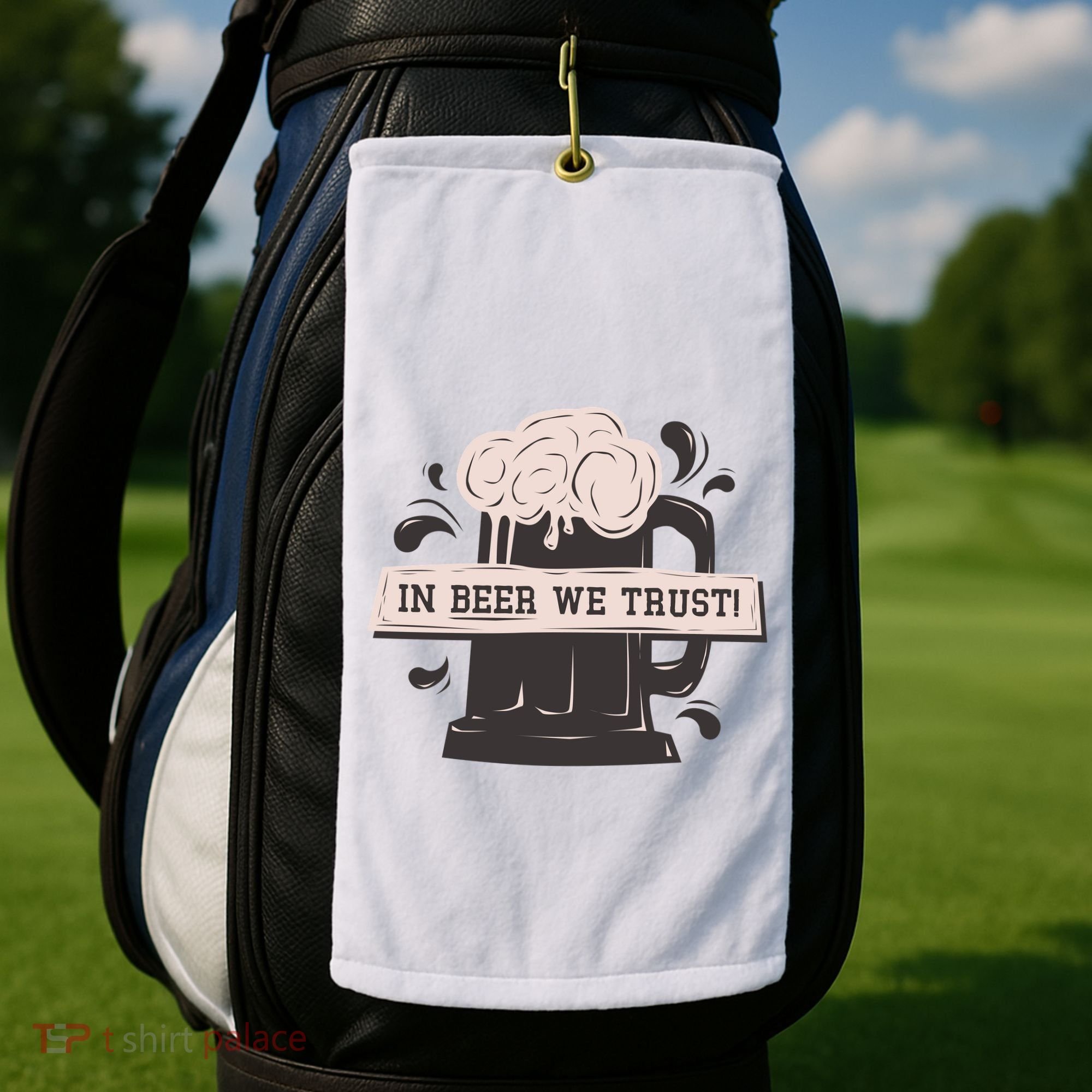 In Beer We Trust Golf Towel