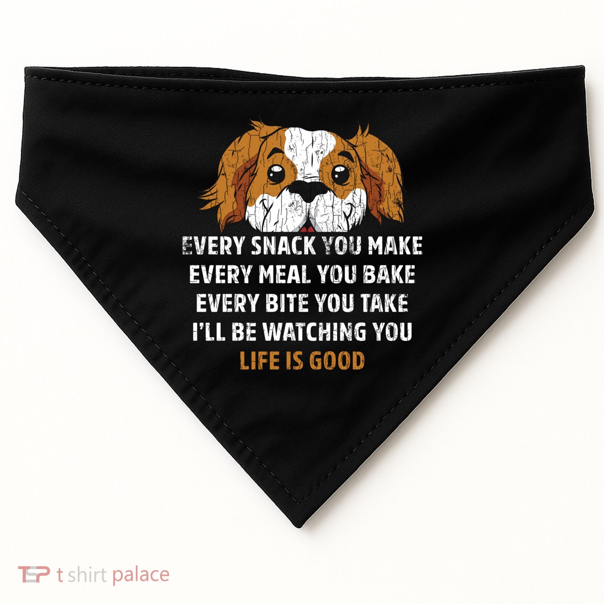 I’ll Be Watching You Funny Dog Lover Owner Dad Graphic Cute Gift USA-Made Doggie Bandana
