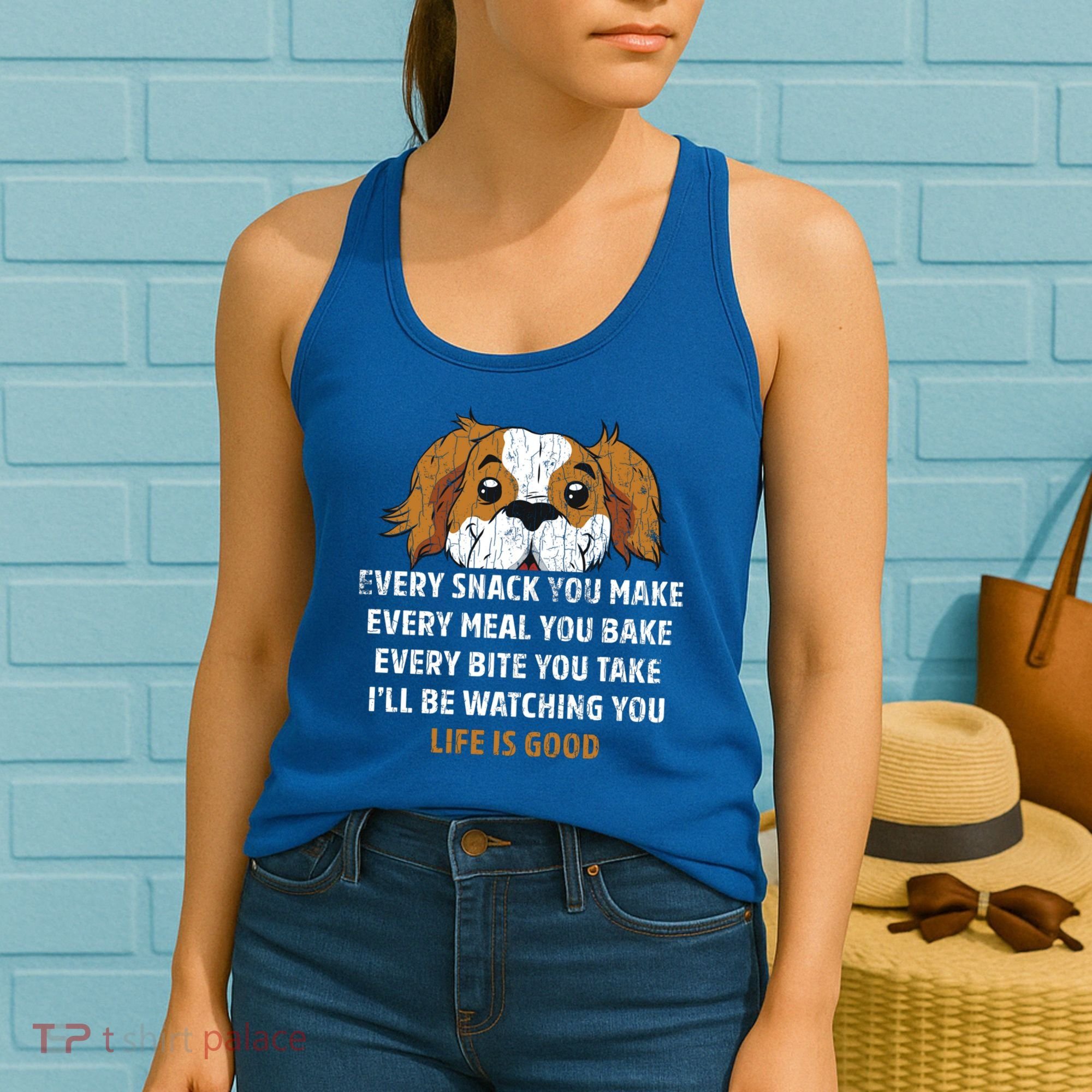 I’ll Be Watching You Funny Dog Lover Owner Dad Graphic Cute Gift Women's Tank Top