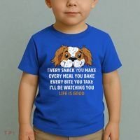 I’ll Be Watching You Funny Dog Lover Owner Dad Graphic Cute Gift Toddler T-Shirt thumb 2
