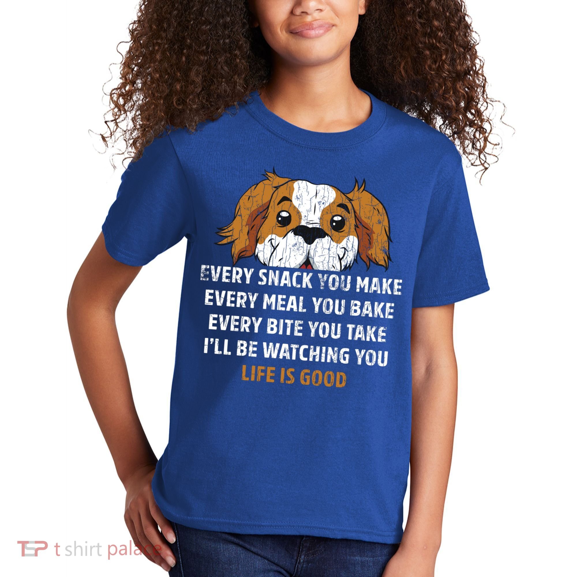 I’ll Be Watching You Funny Dog Lover Owner Dad Graphic Cute Gift Kids T-Shirt