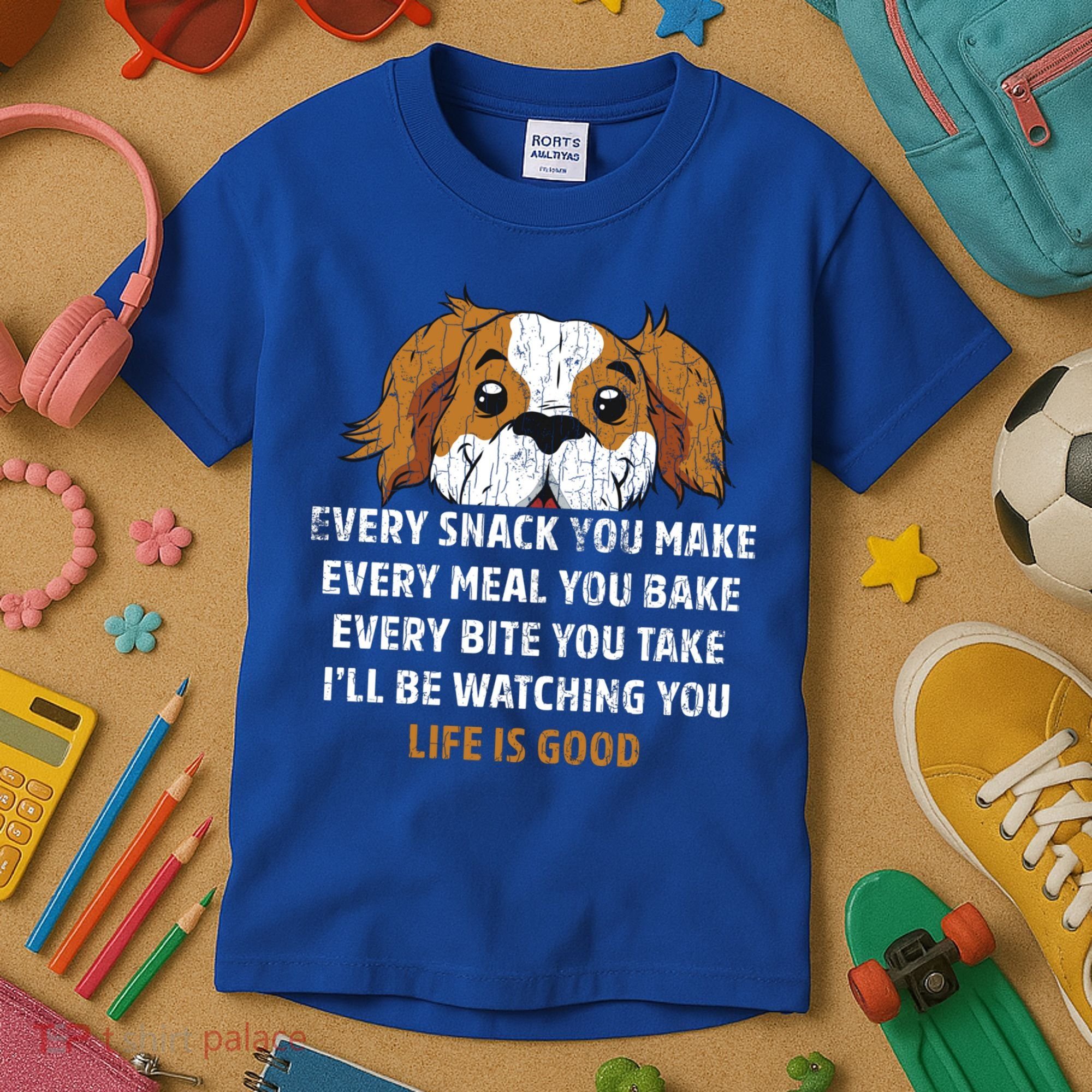 I’ll Be Watching You Funny Dog Lover Owner Dad Graphic Cute Gift Kids T-Shirt