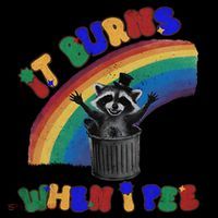 It Burns When I Pee Funny Racoon Meme Rainbow Saying Humor Coffee Mug thumb 5