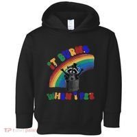 It Burns When I Pee Funny Racoon Meme Rainbow Saying Humor Toddler Hoodie thumb 0