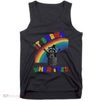 It Burns When I Pee Funny Racoon Meme Rainbow Saying Humor Tank Top thumb 0