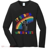 It Burns When I Pee Funny Racoon Meme Rainbow Saying Humor Women's Long Sleeve Shirt thumb 0