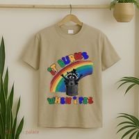 It Burns When I Pee Funny Racoon Meme Rainbow Saying Humor T-Shirt thumb 2