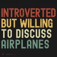 Introverted But Willing To Discuss Airplanes Funny Aviation Airplane Lover City Backpack thumb 2