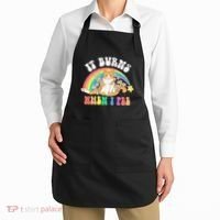 It Burns When I Pee Funny Cat Meme Rainbow Saying Sarcastic Apron thumb 2