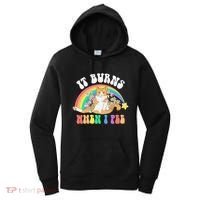It Burns When I Pee Funny Cat Meme Rainbow Saying Sarcastic Women's Hoodie thumb 0