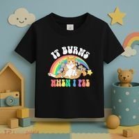 It Burns When I Pee Funny Cat Meme Rainbow Saying Sarcastic Toddler T-Shirt thumb 3