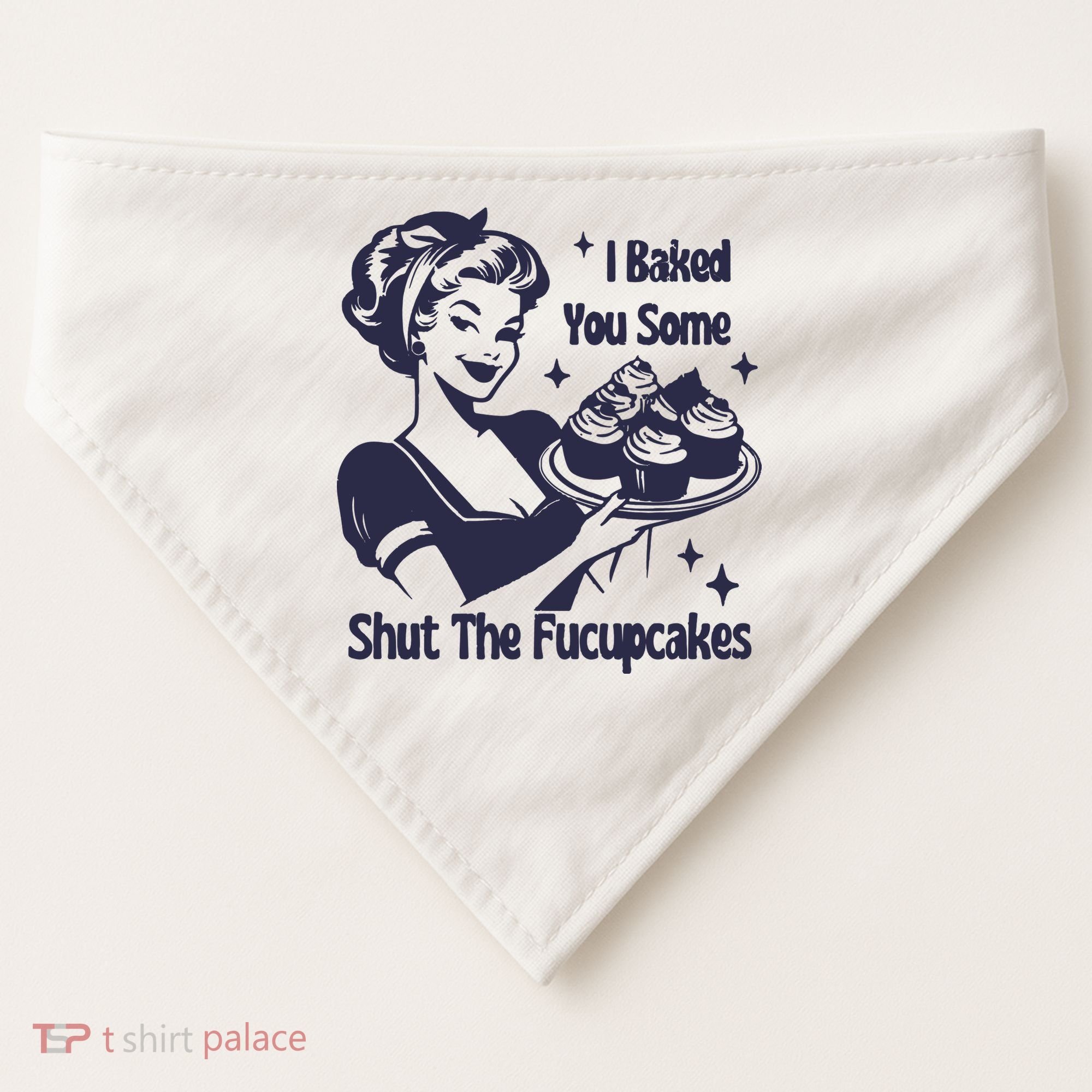 I Baked You Some Shut The Fucupcakes USA-Made Doggie Bandana