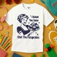 I Baked You Some Shut The Fucupcakes Kids T-Shirt thumb 3