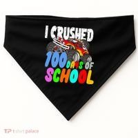I Crushed 100 Days Of School USA-Made Doggie Bandana thumb 0