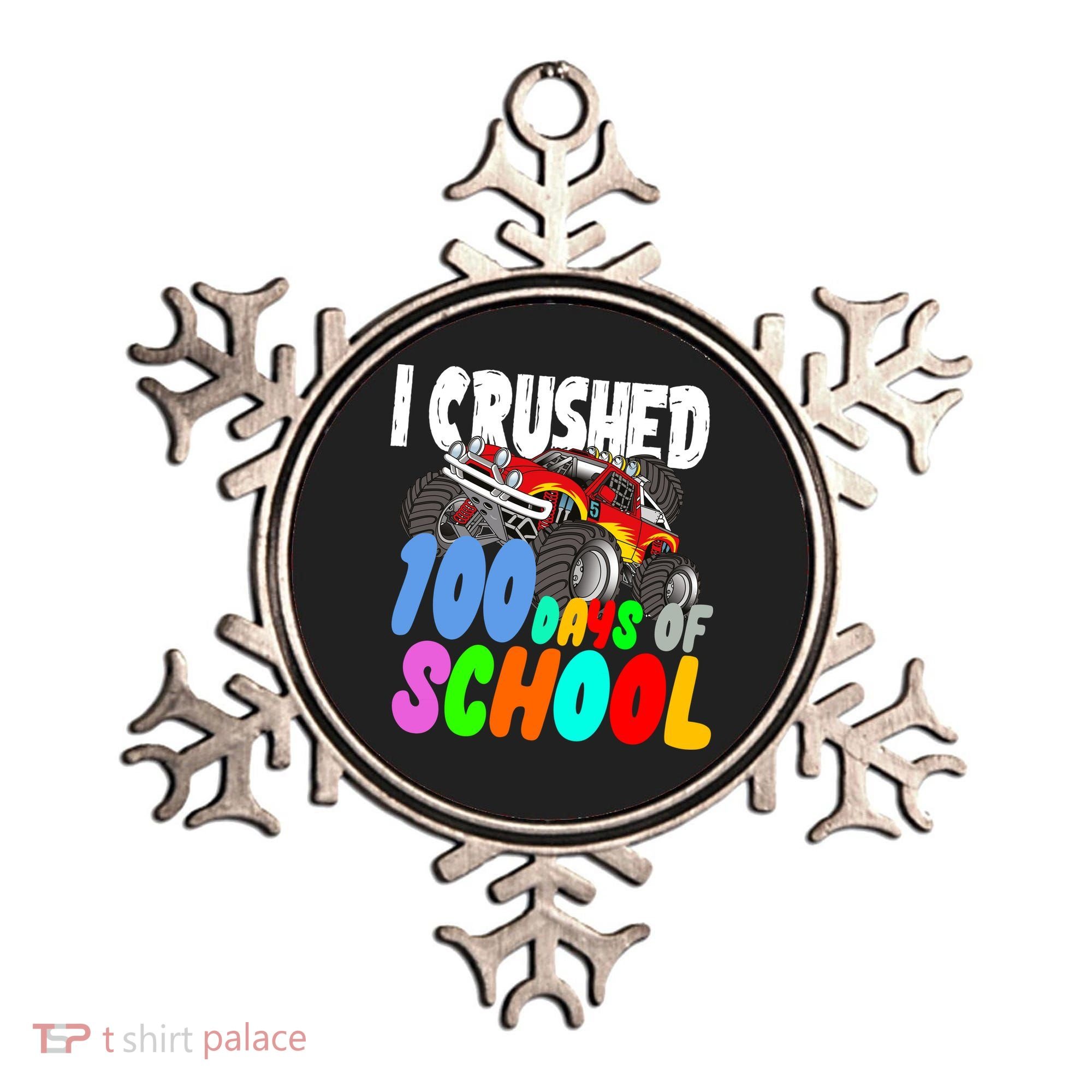I Crushed 100 Days Of School Ornament