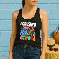 I Crushed 100 Days Of School Women's Tank Top thumb 2