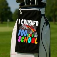 I Crushed 100 Days Of School Golf Towel thumb 2