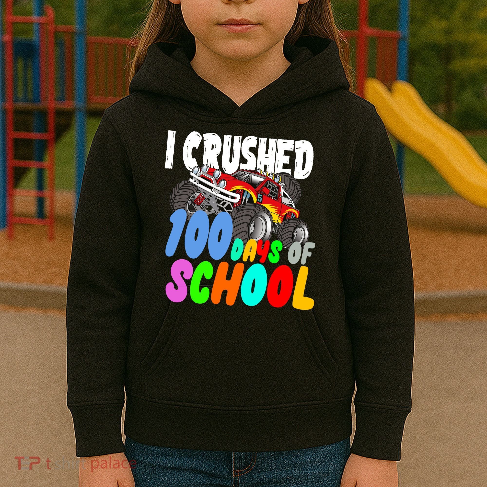 I Crushed 100 Days Of School Kids Hoodie