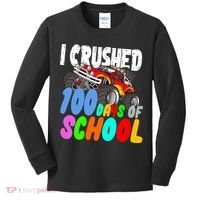 I Crushed 100 Days Of School Kids Long Sleeve Shirt thumb 0