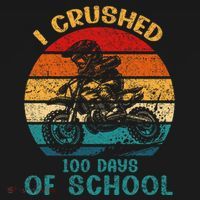 I Crushed 100 Days Of School Dirt Bike Motocross Women's Tank Top thumb 5