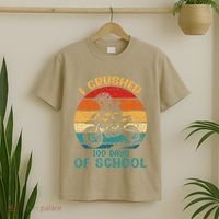 I Crushed 100 Days Of School Dirt Bike Motocross T-Shirt thumb 2
