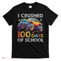 I Crushed 100 Days Of School Monster Truck 100th Boy T-Shirt thumb 0