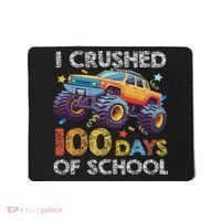 I Crushed 100 Days Of School Monster Truck 100th Boy Mousepad thumb 0