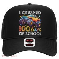 I Crushed 100 Days Of School Monster Truck 100th Boy Hat thumb 0
