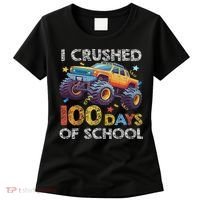 I Crushed 100 Days Of School Monster Truck 100th Boy Women's T-Shirt thumb 0