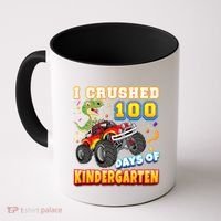 I Crushed 100 Days Of Kindergarten 100th Day School Monster Gift Coffee Mug thumb 0