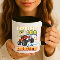 I Crushed 100 Days Of Kindergarten 100th Day School Monster Gift Coffee Mug thumb 3