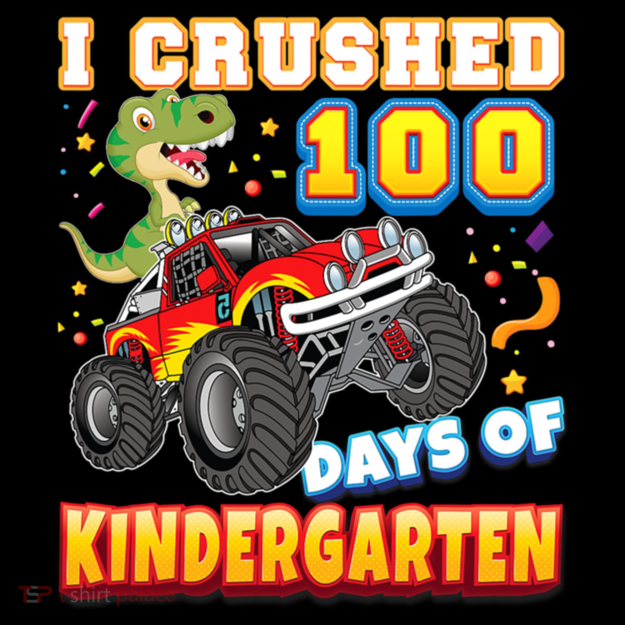 I Crushed 100 Days Of Kindergarten 100th Day School Monster Gift Coffee Mug