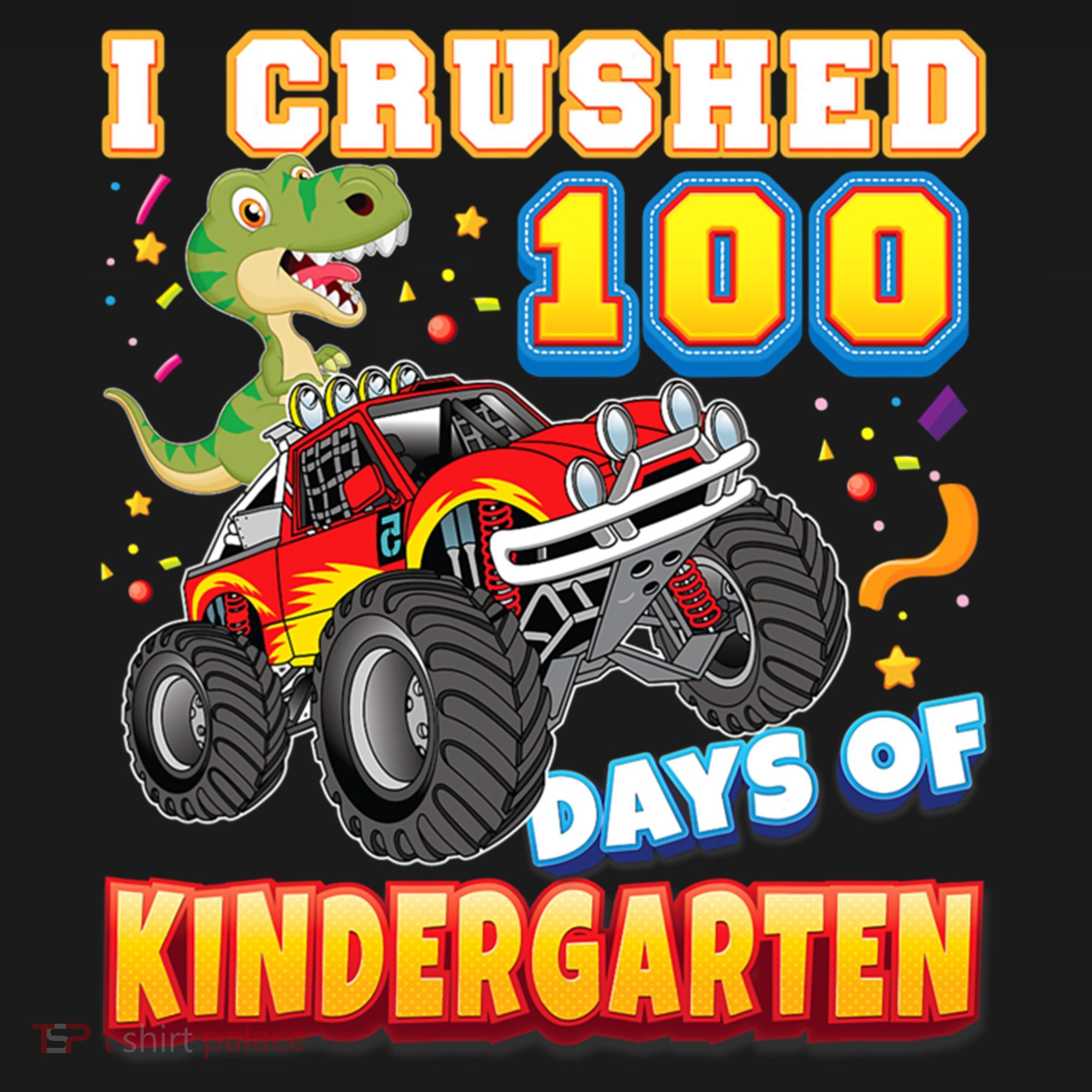 I Crushed 100 Days Of Kindergarten 100th Day School Monster Gift Women's Hoodie