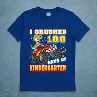 I Crushed 100 Days Of Kindergarten 100th Day School Monster Gift T-Shirt thumb 5
