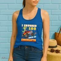 I Crushed 100 Days Of Kindergarten 100th Day School Monster Gift Women's Tank Top thumb 2