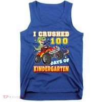 I Crushed 100 Days Of Kindergarten 100th Day School Monster Gift Tank Top thumb 0