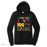 I Crushed 100 Days Of Kindergarten School Monster Truck Gift Women's Hoodie thumb 0