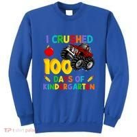 I Crushed 100 Days Of Kindergarten School Monster Truck Gift Sweatshirt thumb 0