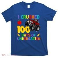 I Crushed 100 Days Of Kindergarten School Monster Truck Gift T-Shirt thumb 0