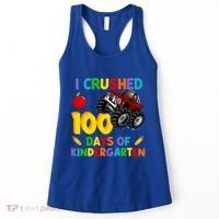 I Crushed 100 Days Of Kindergarten School Monster Truck Gift Women's Tank Top thumb 0