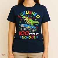 I Crushed 100 Days Of School 100th Day Of School Boys Girls T-Shirt thumb 4