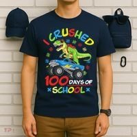 I Crushed 100 Days Of School 100th Day Of School Boys Girls T-Shirt thumb 6