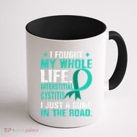 Interstitial Cystitis Awareness Teal Ribbon Support Family Coffee Mug thumb 1
