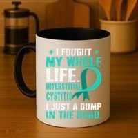 Interstitial Cystitis Awareness Teal Ribbon Support Family Coffee Mug thumb 4