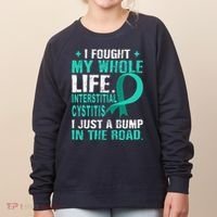 Interstitial Cystitis Awareness Teal Ribbon Support Family Women's Sweatshirt thumb 0
