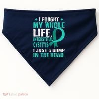 Interstitial Cystitis Awareness Teal Ribbon Support Family USA-Made Doggie Bandana thumb 0