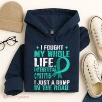Interstitial Cystitis Awareness Teal Ribbon Support Family Hoodie thumb 4