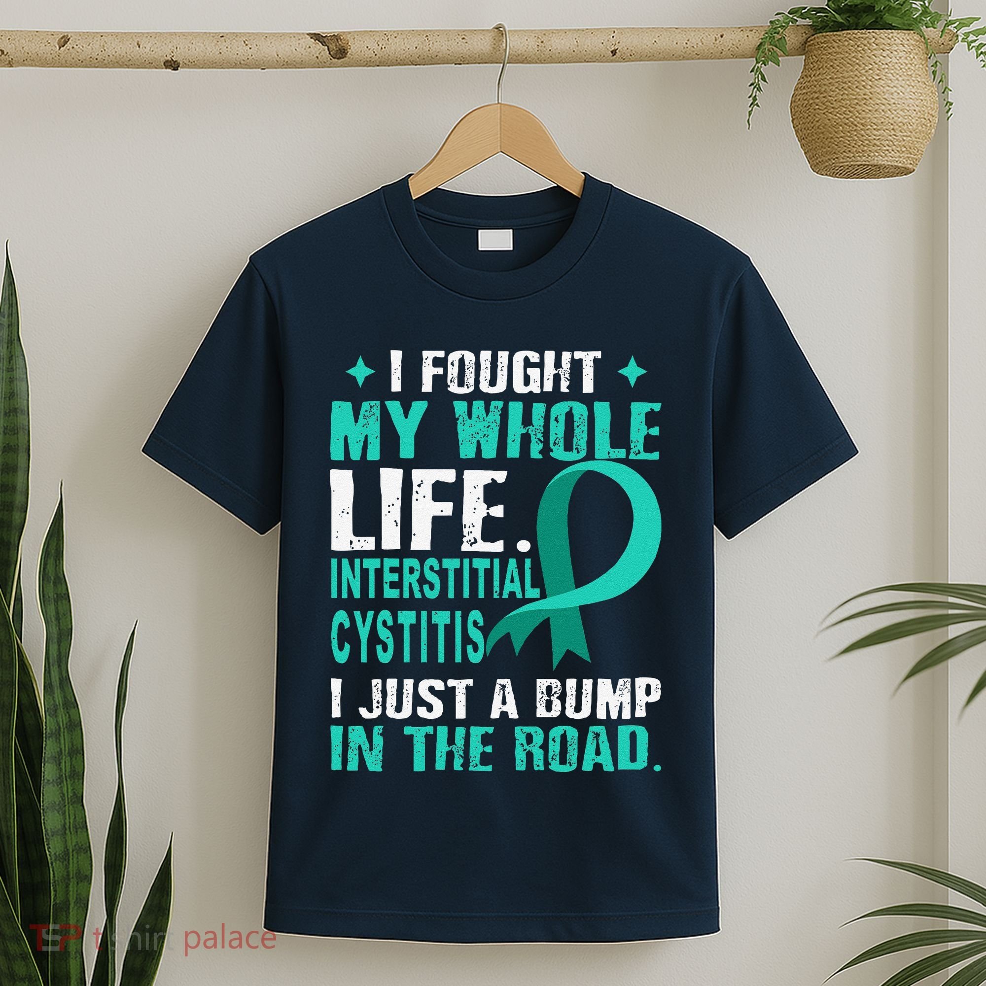 Interstitial Cystitis Awareness Teal Ribbon Support Family T-Shirt